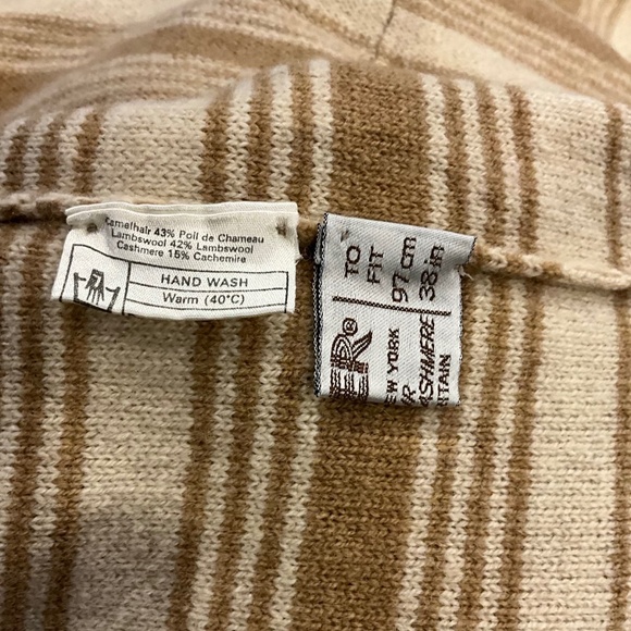 Rare 100% wool blend stripped maxi vintage 1970's Jaeger dress size L - Picture 7 of 10